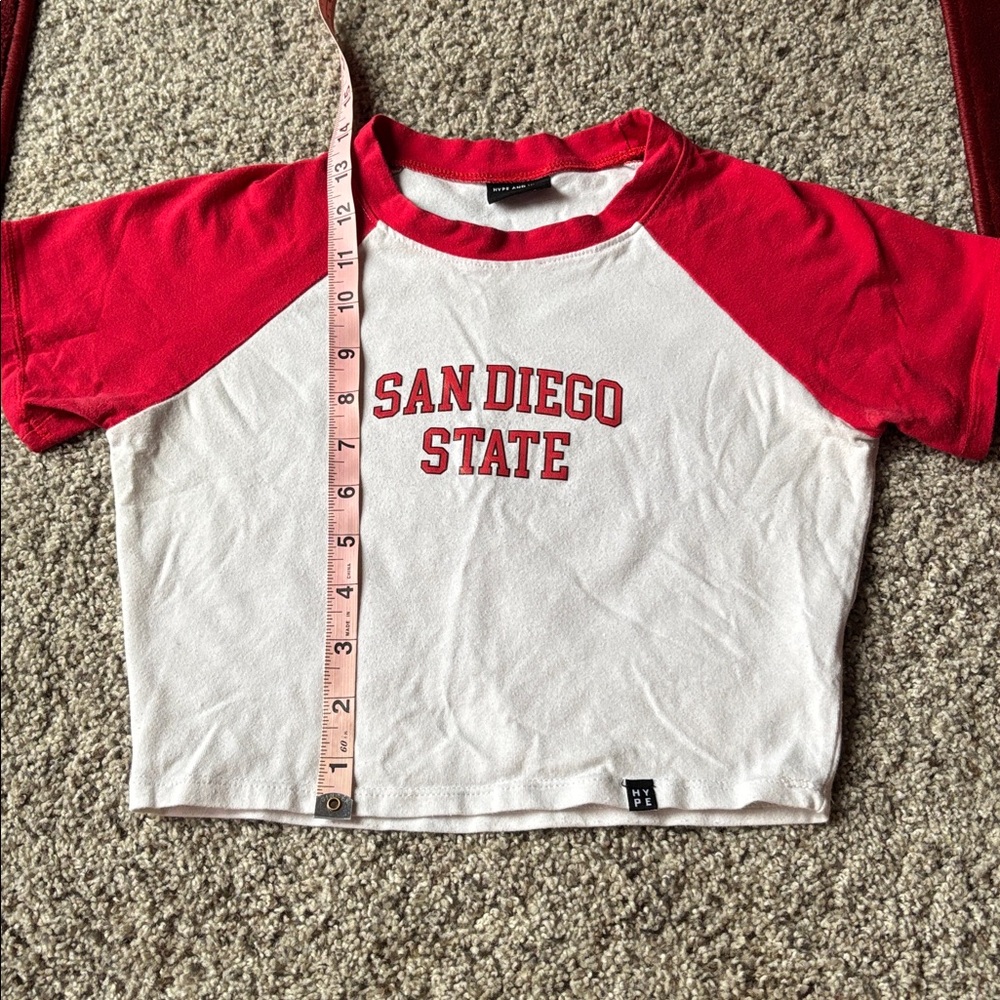 Hype and Vice Size S White/Red San Diego State Homerun Tee - Picture 3 of 6